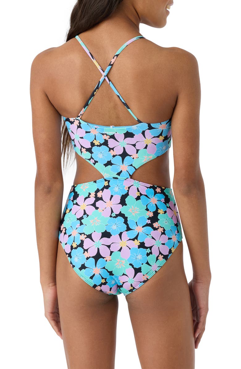 O'Neill Kids' Knot Front One-Piece Swimsuit, Alternate, color, 