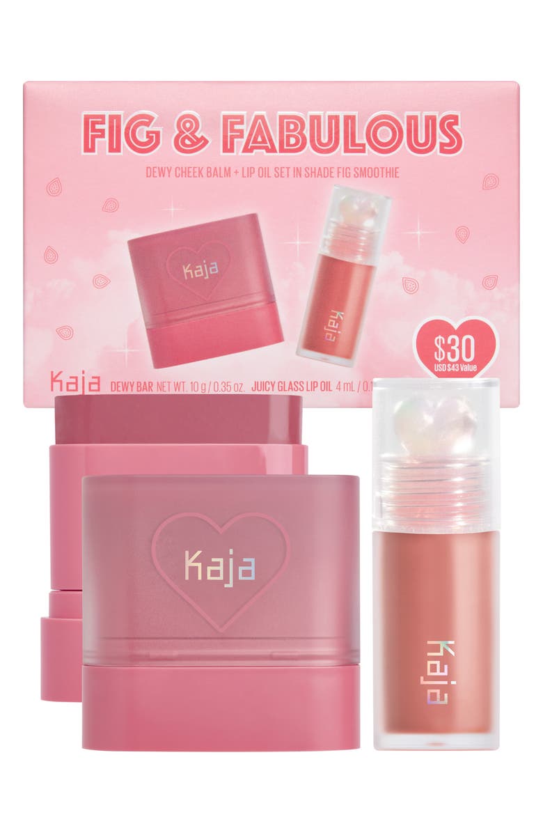 Kaja Fig & Fabulous Dewy Cheek Balm & Lip Oil Set (Nordstrom Exclusive) $43 Value, Main, color,