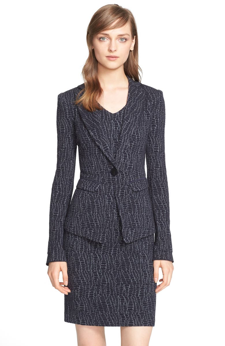 Armani Collezioni Animal Texture Jersey Jacket, Alternate, color, 