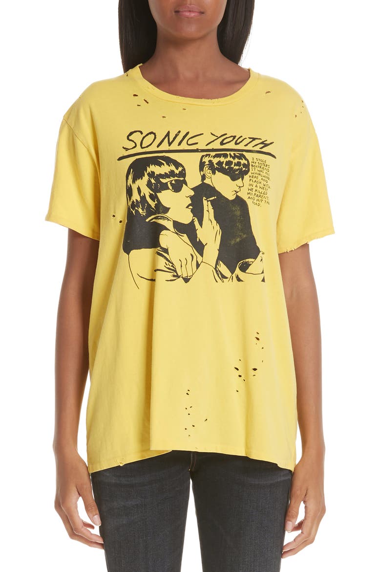 Sonic Youth Print Tee, Main, color, YELLOW