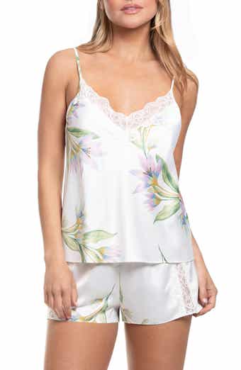 Elyse Floral Satin Shortie Pajamas