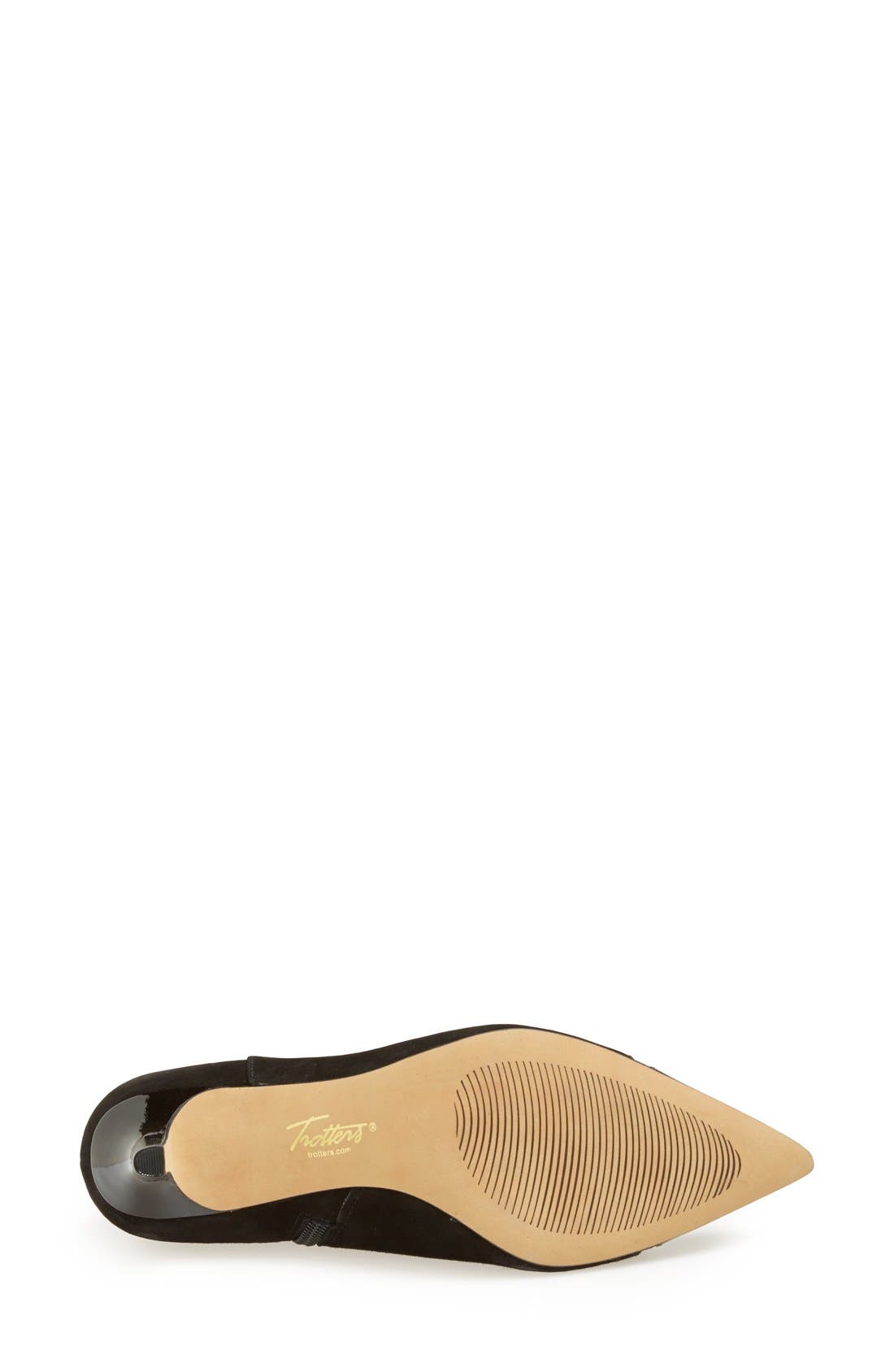 'Signature Alana' Pointy Toe Bootie, Alternate, color, BLACK SUEDE