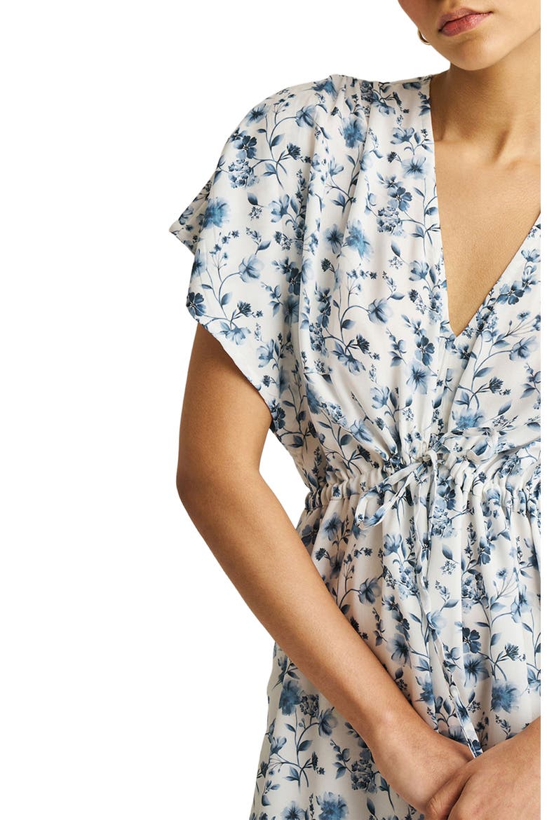 Gathered Maxi Dress, Alternate, color, Wisteria whimsy