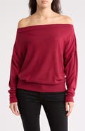 Renee C Brushed Knit Boat Neck Top