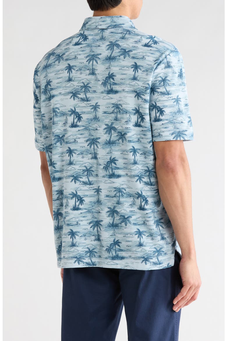 Oceanfront Palms Polo, Alternate, color, DEEP AZURE