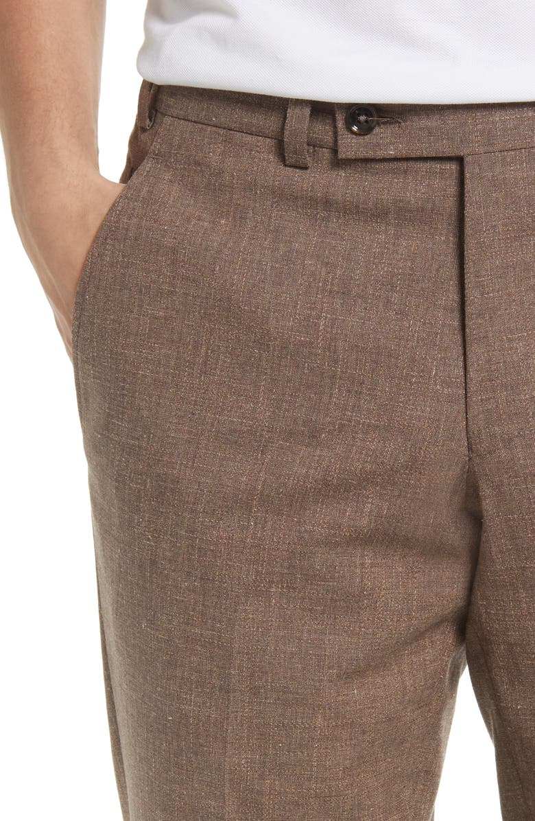 Ted Baker London Men's Jerome Flat Front Stretch Wool Blend Dress Pants, Alternate, color, 