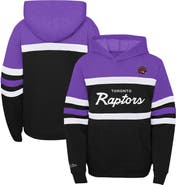 Mitchell & Ness Youth Mitchell & Ness Purple/Heather Gray Toronto Raptors Hardwood Classics Head Coach Pullover Hoodie