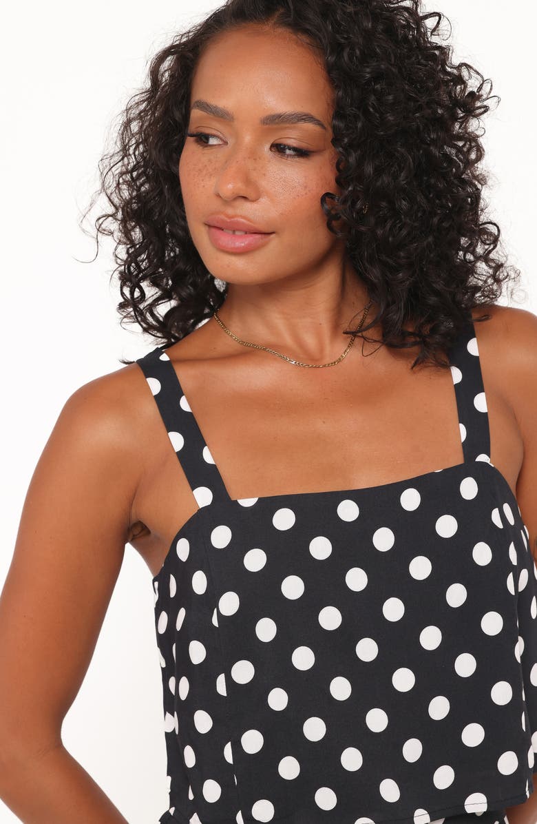 Petal & Pup Lula Polka Dot Top & Maxi Skirt Set, Alternate, color, Black Polka Dot