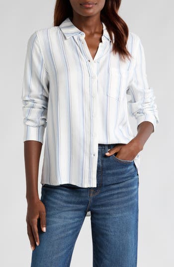 CASLON CASLON® PLAID FLANNEL BUTTON-UP SHIRT