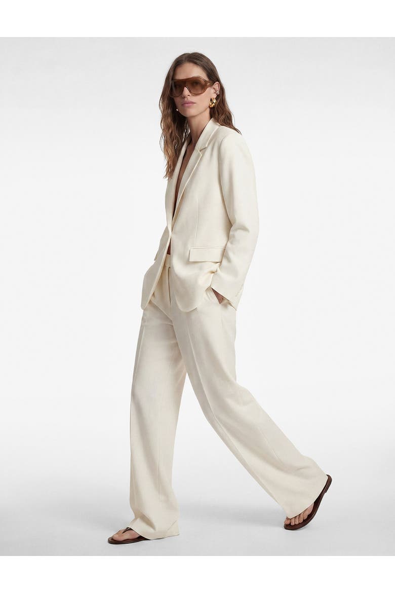 Wide Leg Soft Fabric Trousers, Alternate, color, OFF WHITE
