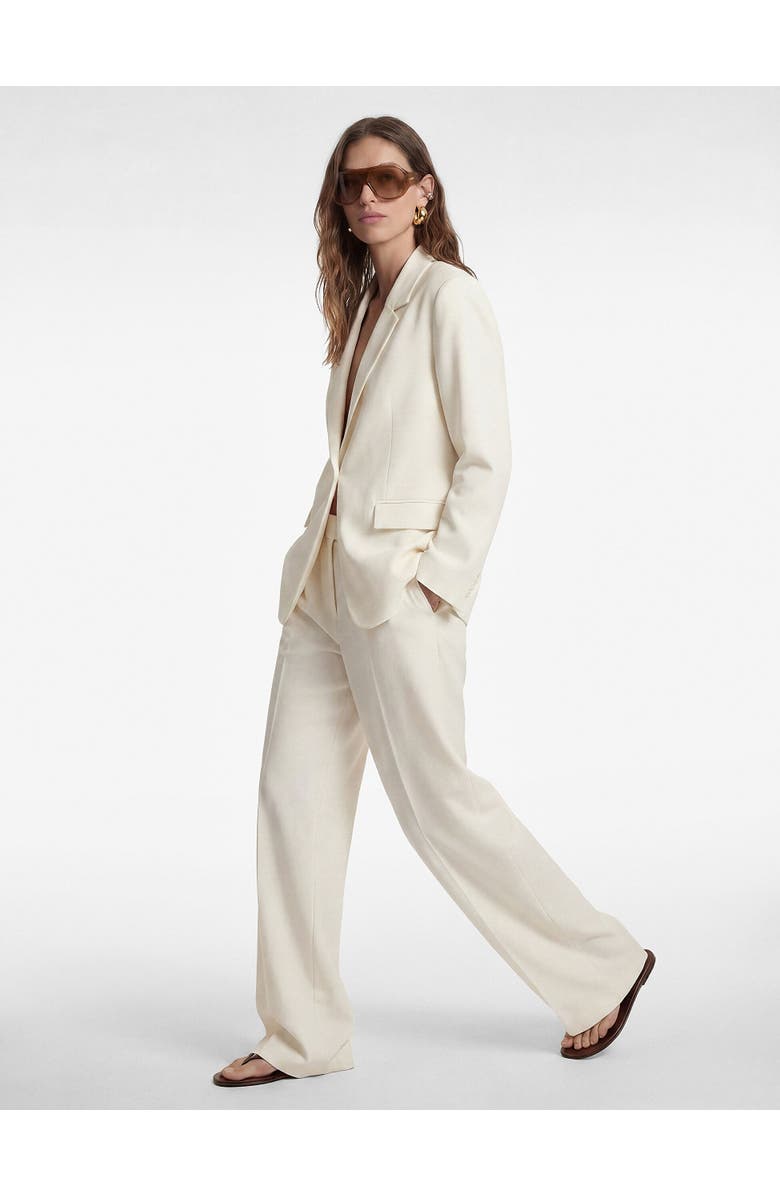 Koton Wide Leg Soft Fabric Trousers, Alternate, color, Off White