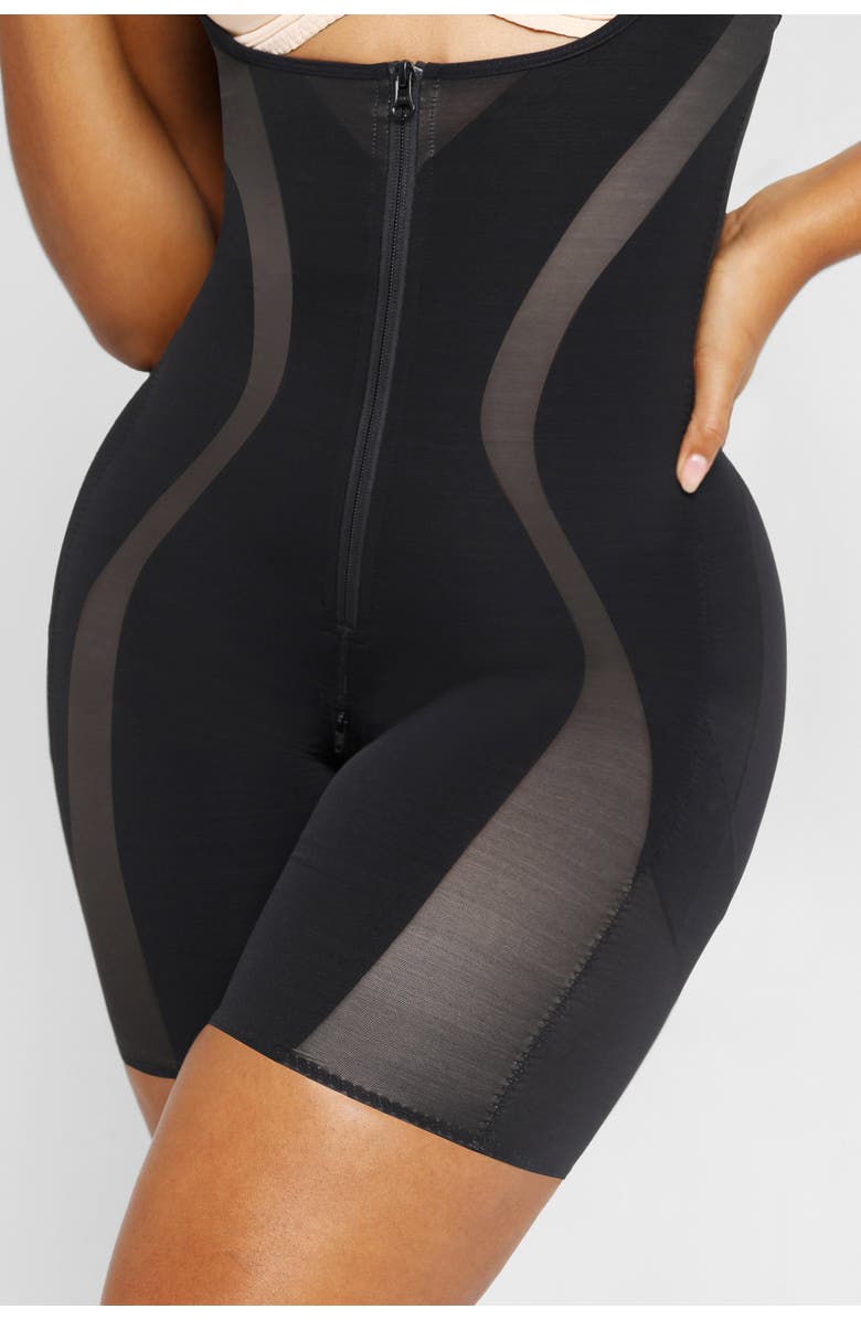 Shapellx Curve Code X Comfy Sculpting Bodysuit, Alternate, color, Onyx Black