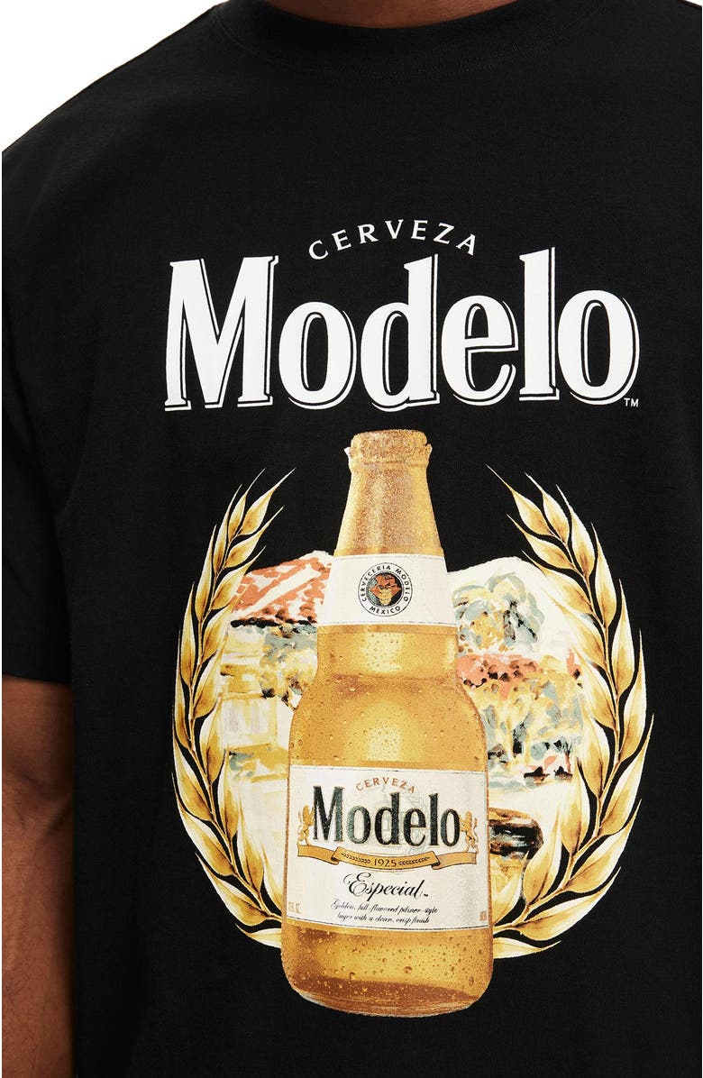 Cotton On Box Fit License T-Shirt, Alternate, color, Lcn Mod Black  Modelo Wreath