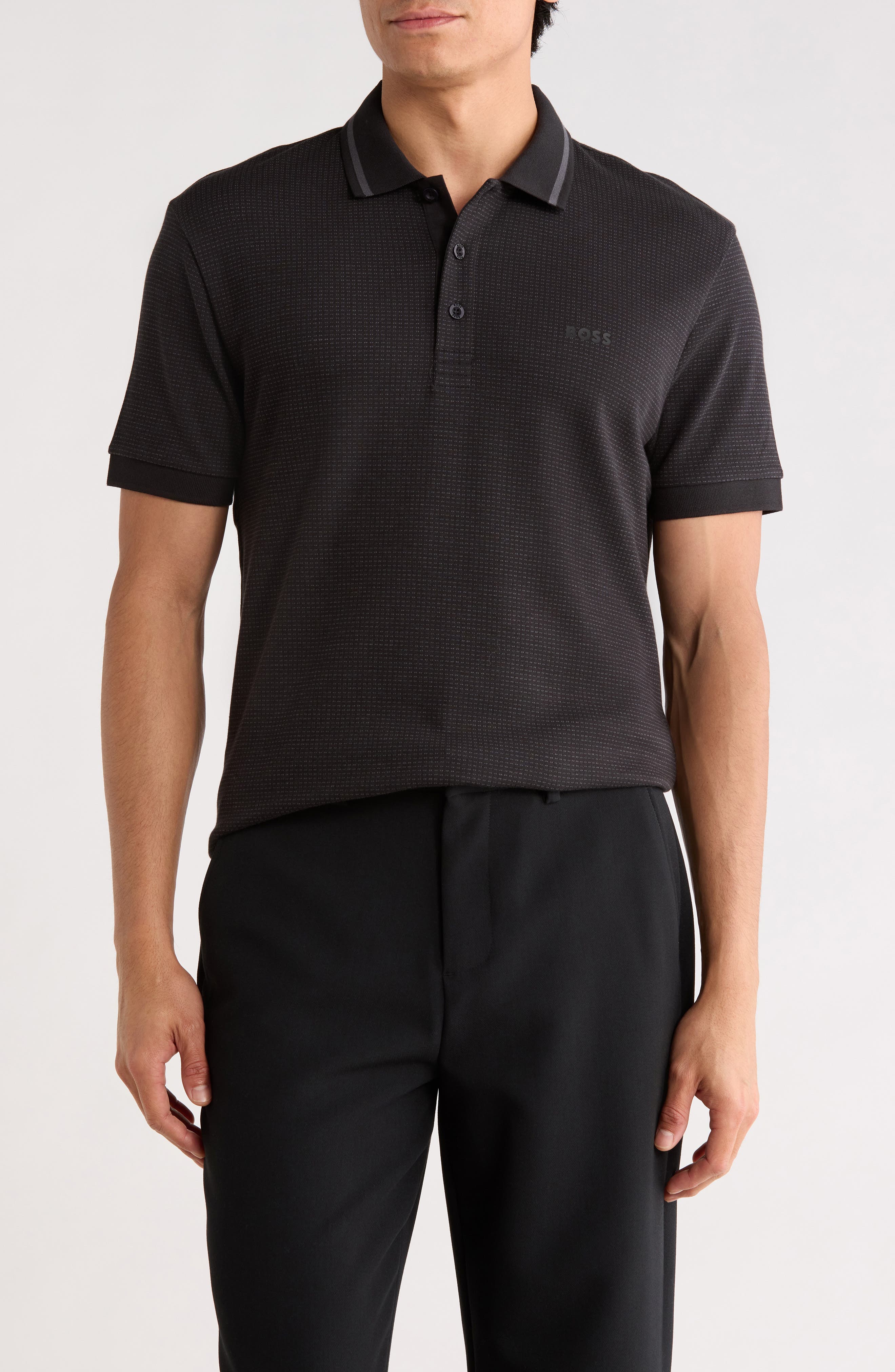 BOSS Paddy Cotton Knit Polo
