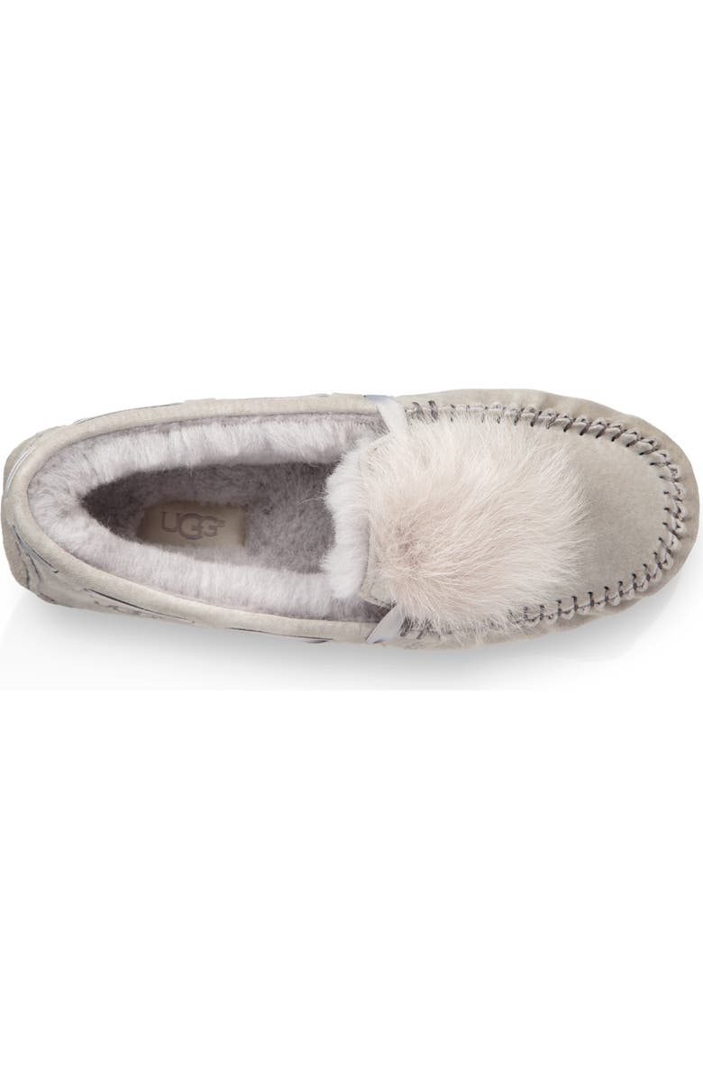 UGG<sup>®</sup> Dakota Genuine Shearling Pompom Slipper, Alternate, color,