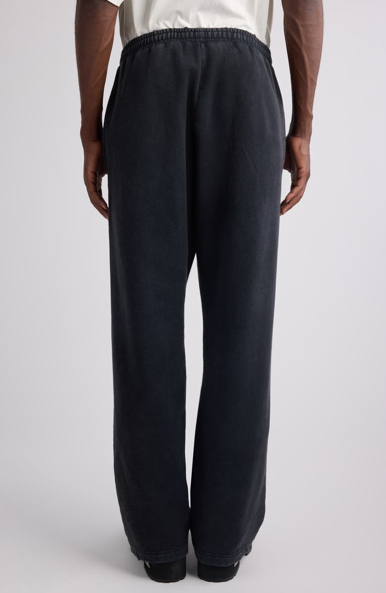 Balenciaga Masking Tape Logo Heavy Fleece Sweatpants, Alternate, color, 1041 Faded Washed Black