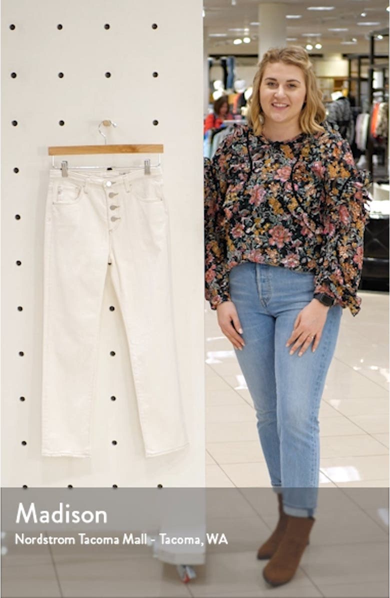 The Isabelle High Waist Ankle Straight Leg Jeans, sales video thumbnail