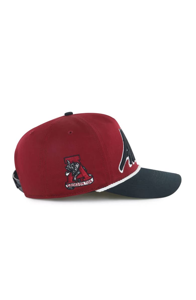 '47 Men's '47 Crimson Alabama Crimson Tide Dropshadow Rope Hitch Adjustable Hat, Alternate, color,