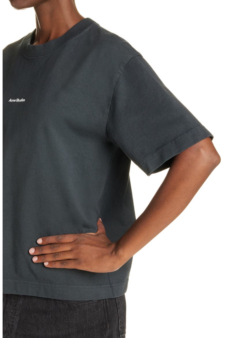 Logo Graphic Cotton Tee, Alternate, color, BLACK