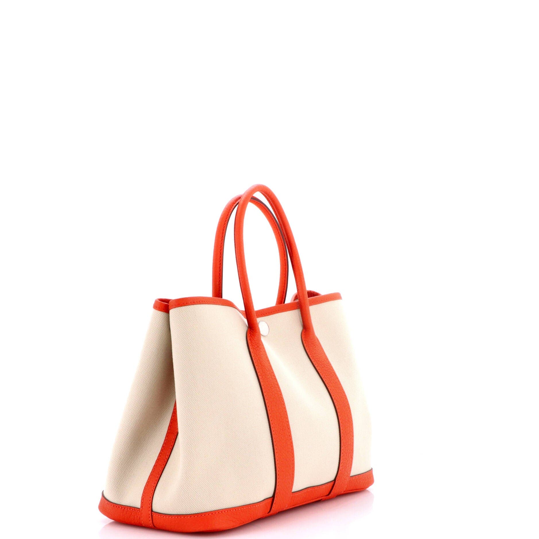Garden Party Tote Toile and Leather 30, Alternate, color, Orange