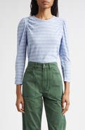 Veronica Beard Bouvet Puff Sleeve Cotton T-Shirt