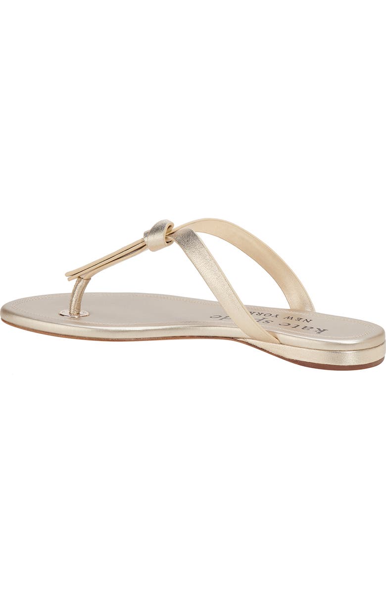 Kate Spade New York knott flip flop, Alternate, color, Pale Gold