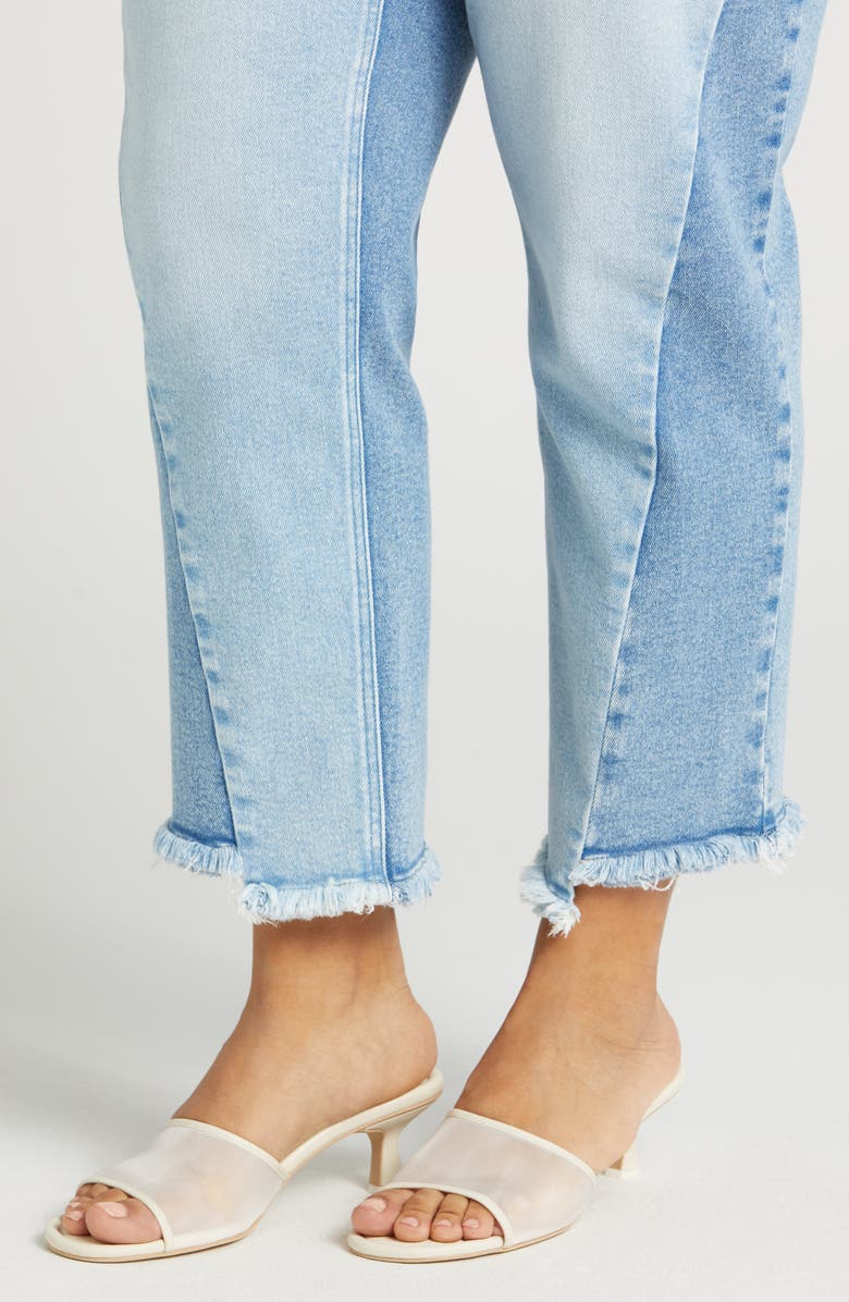 Wit & Wisdom 'Ab'Solution Frayed Twist Seam High Waist Straight Leg Jeans, Alternate, color, 