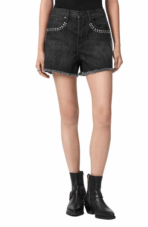 Heidi Studded Denim Shorts