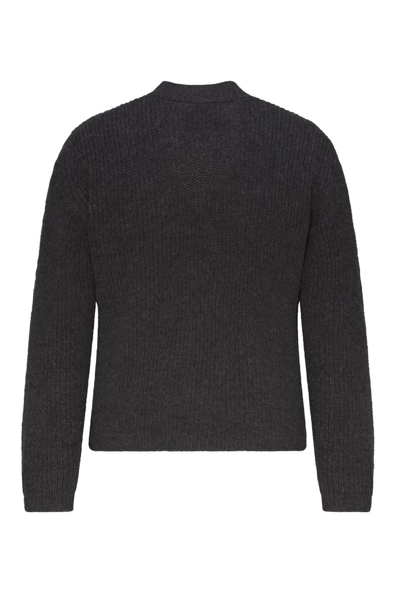 Emily Rib Cashmere Cardigan, Alternate, color, BLACK