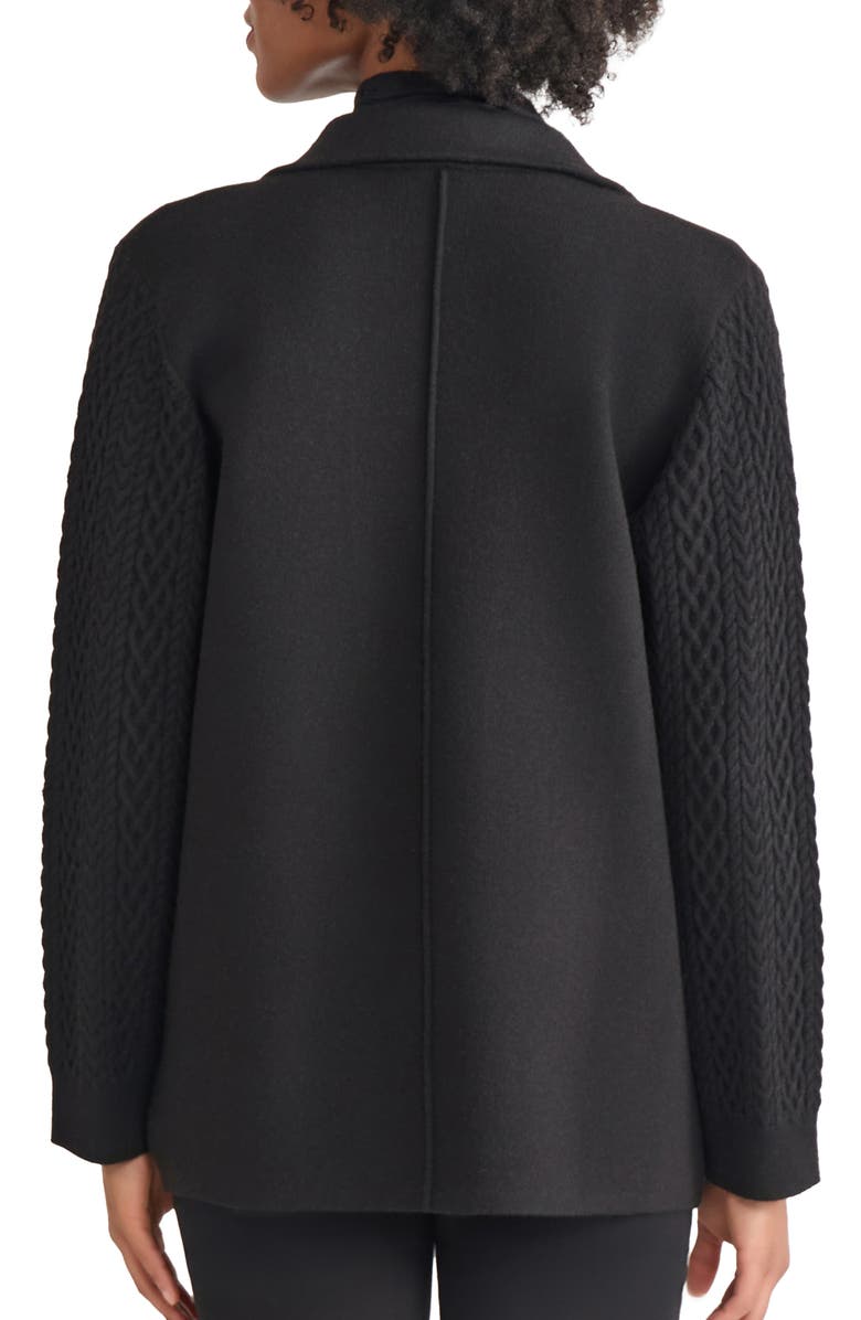 Jones New York Cable Stitch Sleeve Blazer, Alternate, color, Jones Black