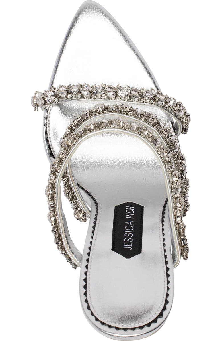 JESSICA RICH Diamond Slide Sandal, Alternate, color, Silver