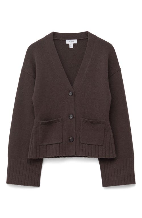 & Other Stories Cotton & Merino Wool Cardigan In Brown