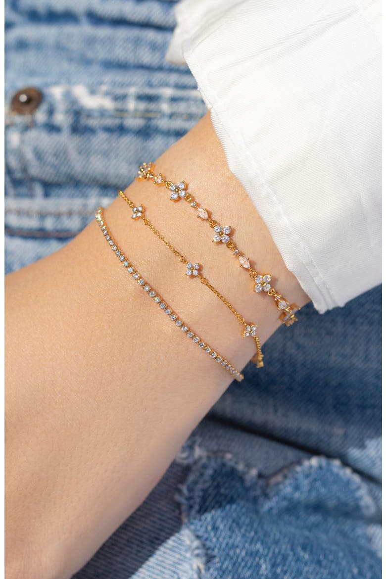Endless Tennis Bracelet, Alternate, color, GOLD
