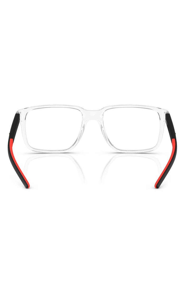 Scuderia Ferrari 54mm Square Optical Glasses, Alternate, color, Crystal