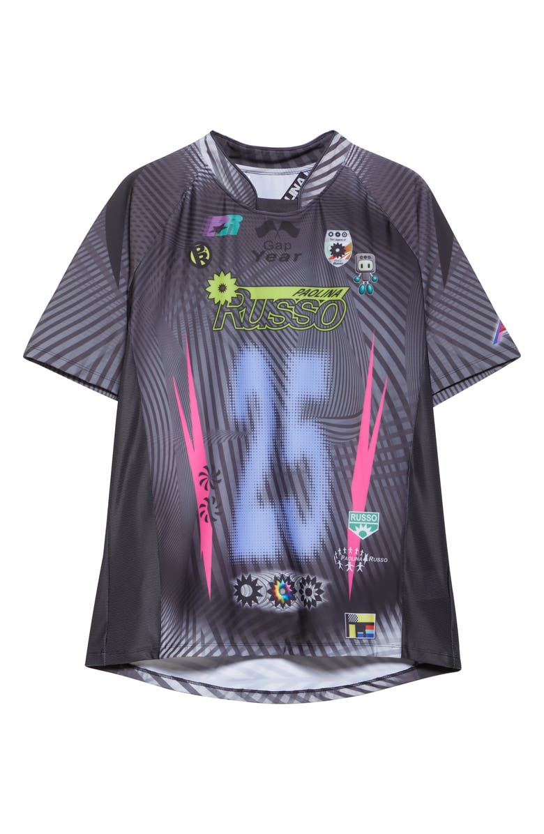 Paolina Russo Oversize Short Sleeve Stretch Jersey Top, Alternate, color, 