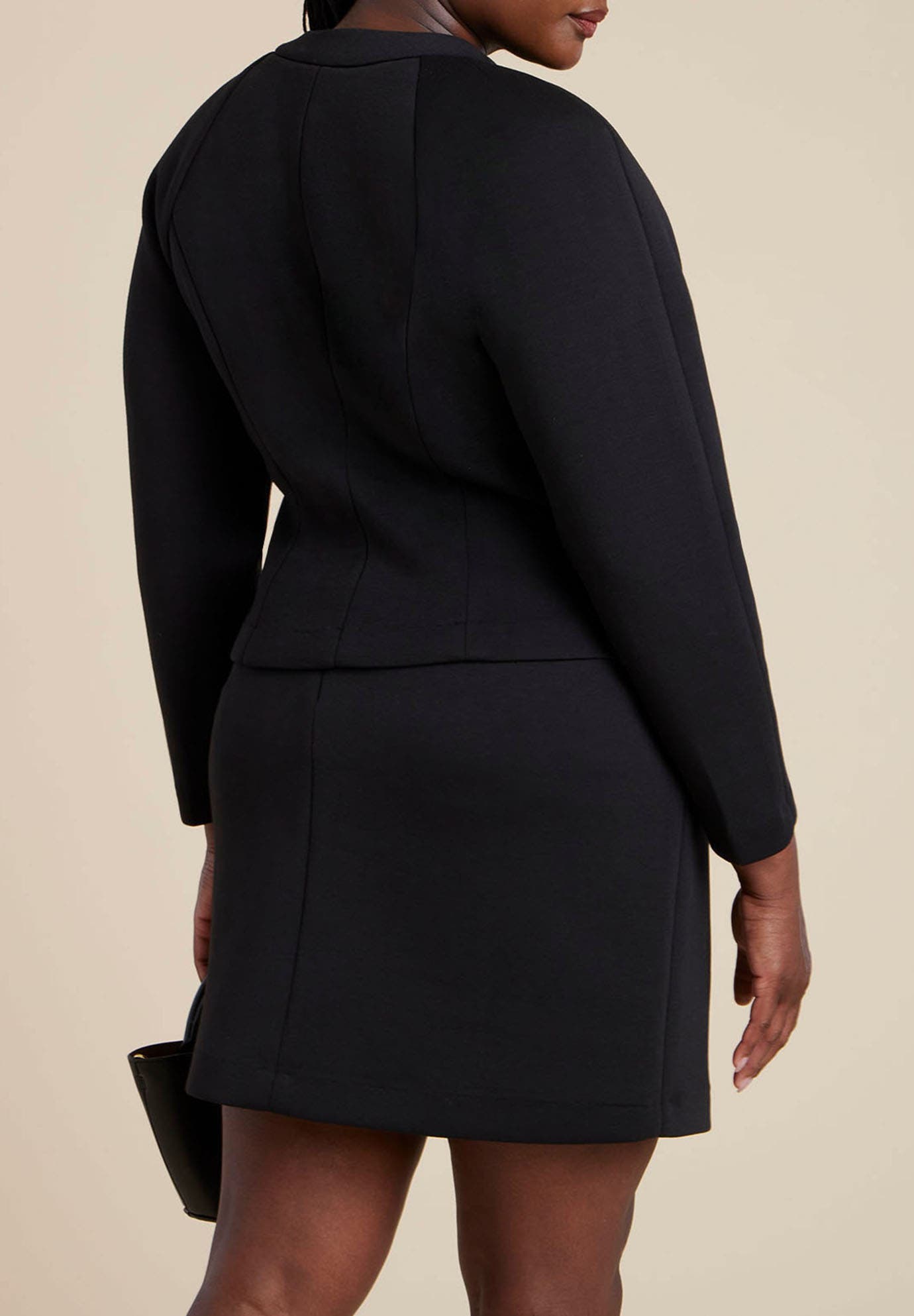 Strong Shoulder Nipped Waist Scuba Jacket - image 2