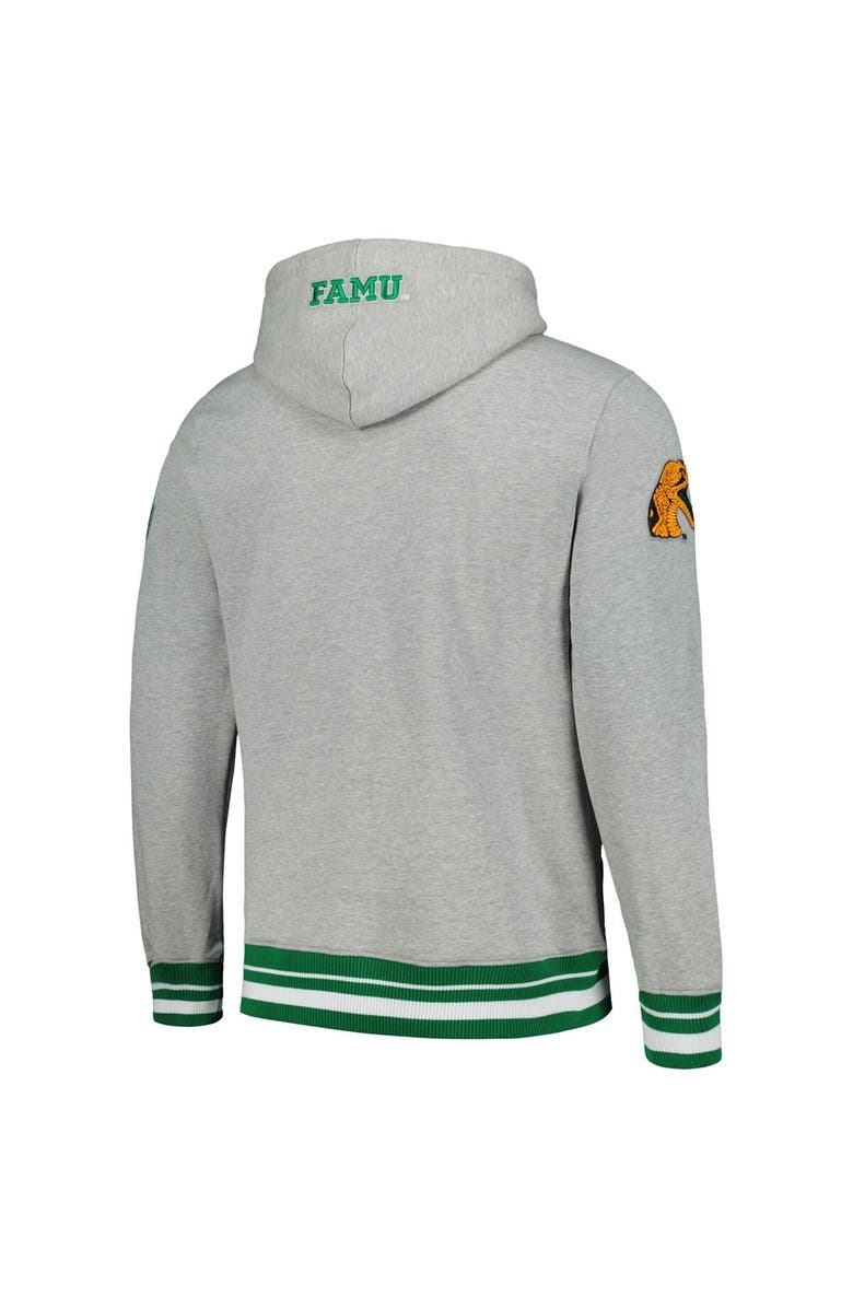 PRO STANDARD Men's Pro Standard Heather Gray Florida A&M Rattlers Script Tail Pullover Hoodie, Alternate, color,