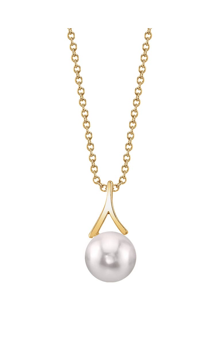 14K Gold Japanese Akoya Pearl Lindsey Pendant, Main, color, Yellow Gold