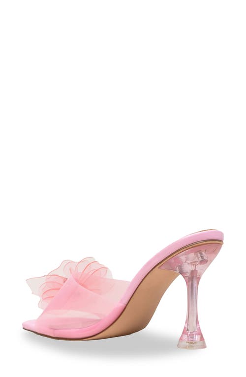 Chase & Chloe Chase And Chloe Maeli Flower Slide Sandal In Pink Clear
