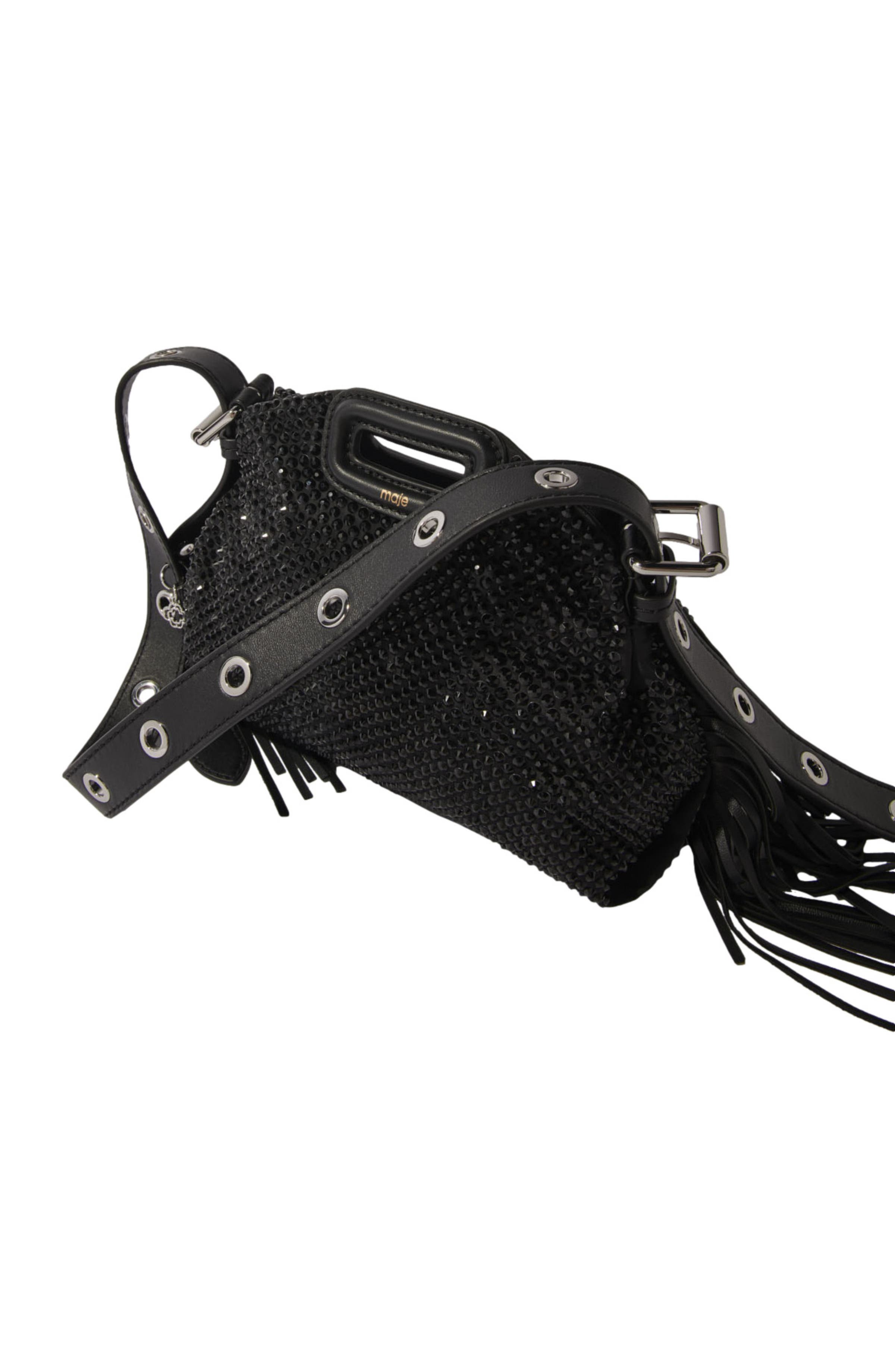 maje Miss M Nano rhinestone bag, Alternate, color, 