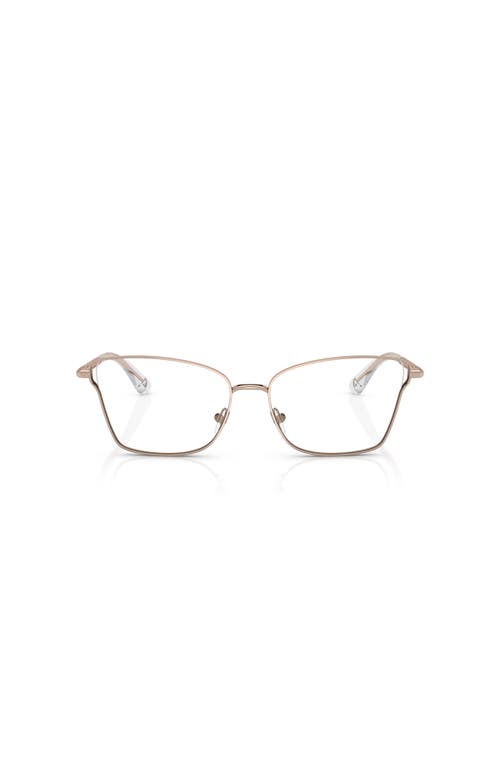 Michael Kors 53mm Rectangle Optical Glasses In Gold