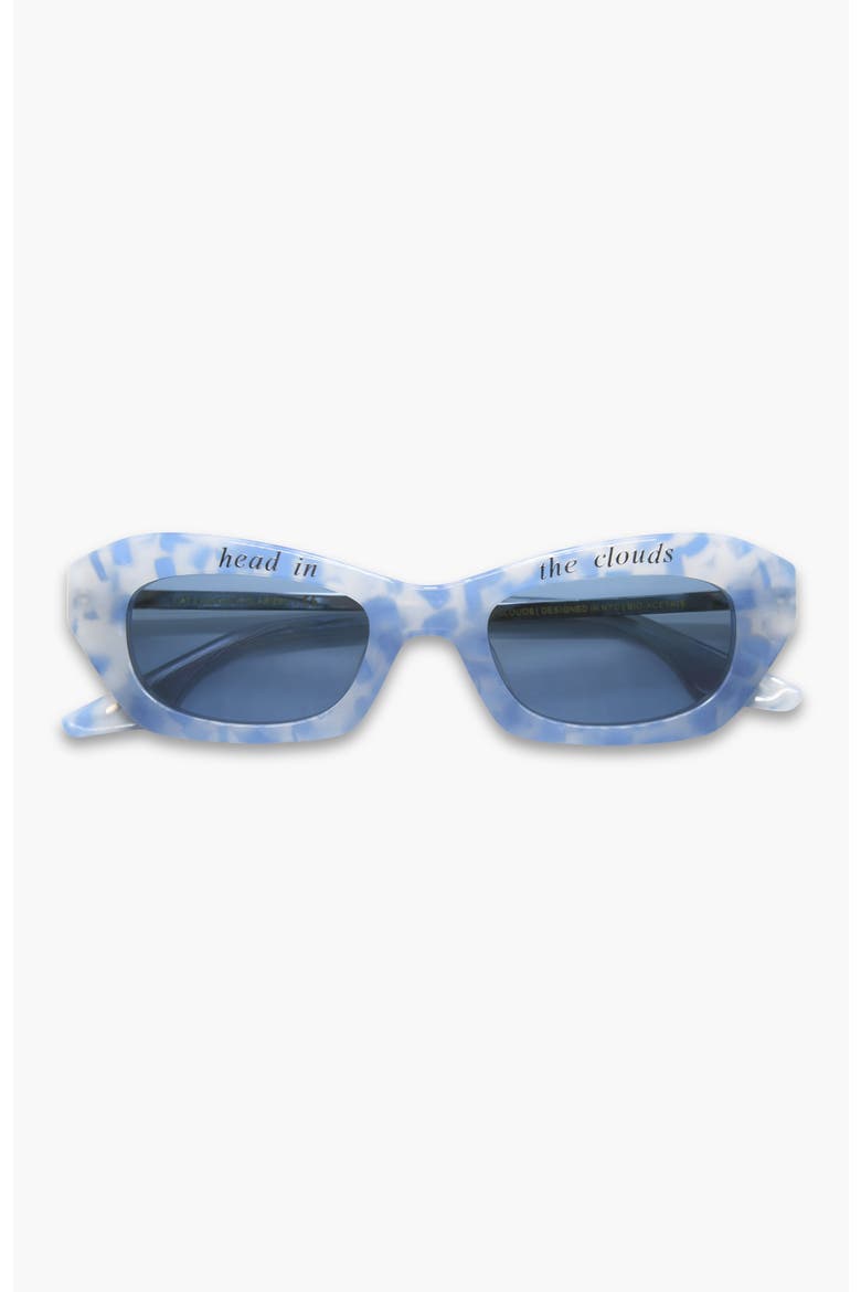 Head In The Clouds Polarized Sunglasses, Main, color, Blue