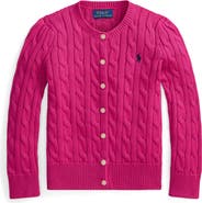 Polo Ralph Lauren Kids' Cable Stitch Cotton Cardigan
