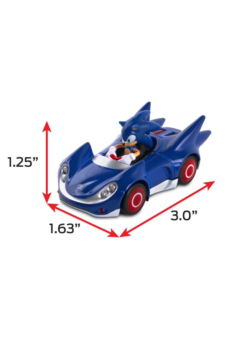 Sonic Allstars Racing Sonic 164 Diecast Metal Car, Alternate, color, Multicolored