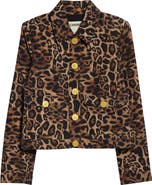 L
AGENCE Nyx Leopard Print Crop Jacket