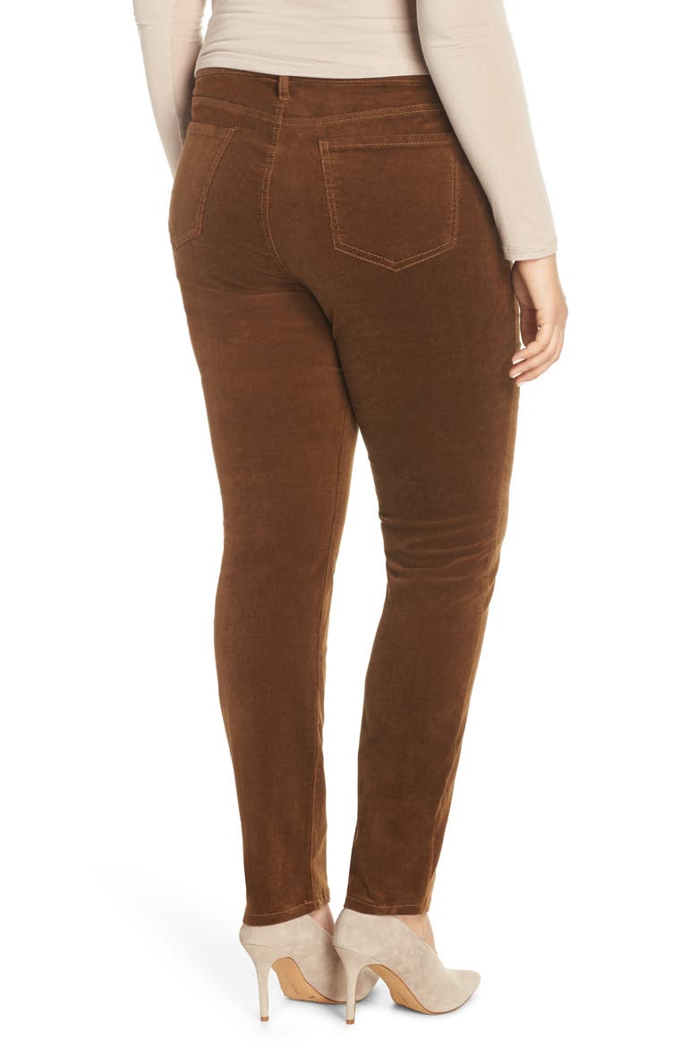 Diana Stretch Corduroy Skinny Pants, Alternate, color, COGNAC JM