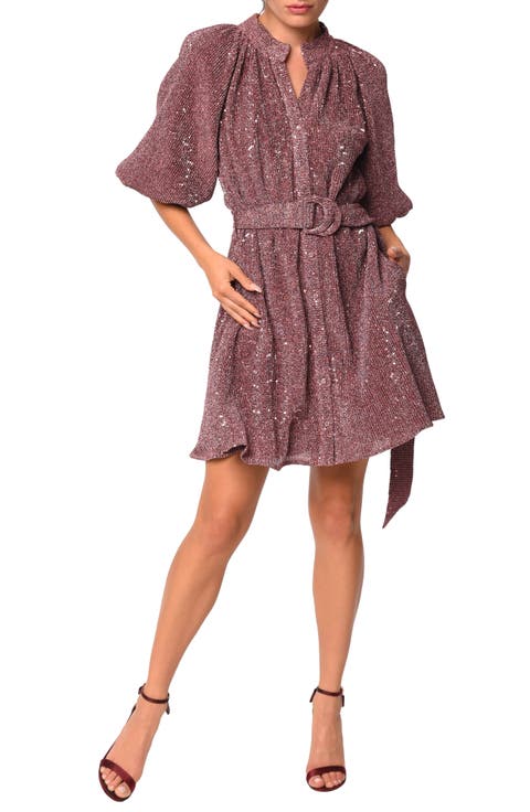 Metallic Knit Minidress