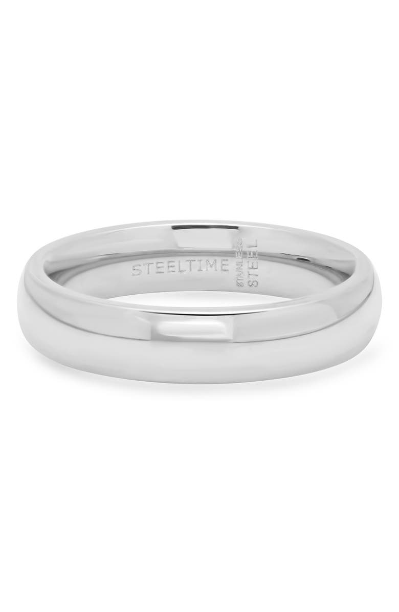 HMY JEWELRY Shiny Polished Band, Main, color, Metallic