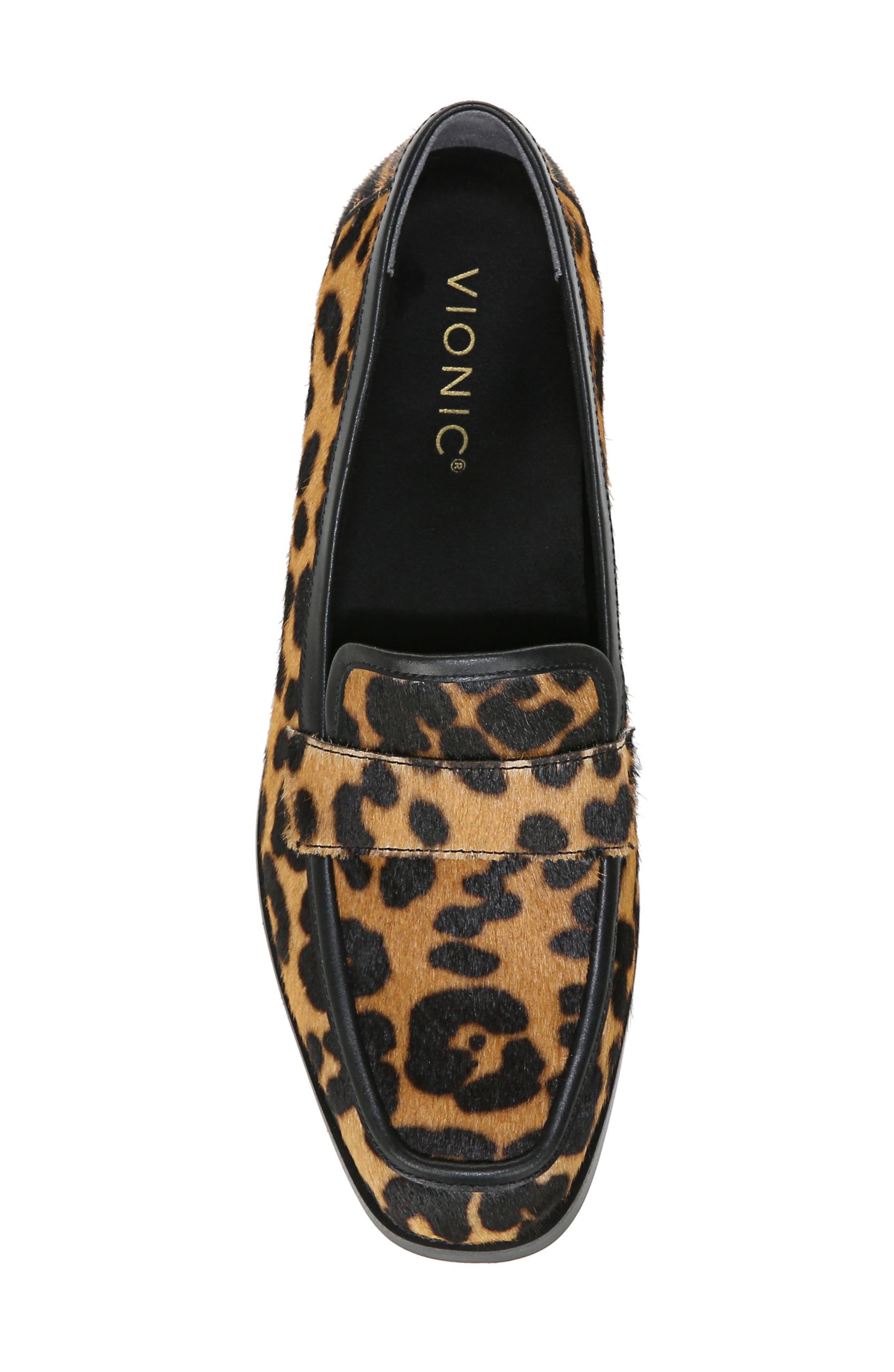 Sellah Square Toe Loafer, Alternate, color, TAN LEOPARD