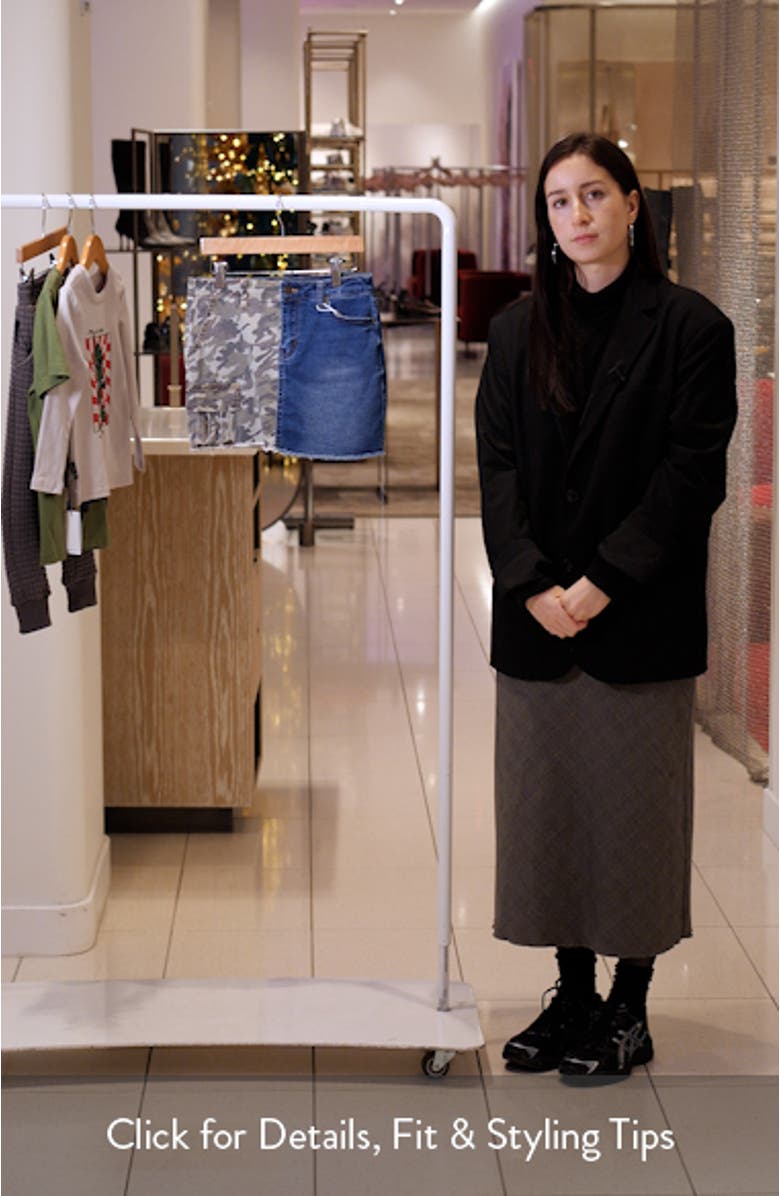 Kids
 Colorblock Camo Print 
Denim Skirt, sales video thumbnail